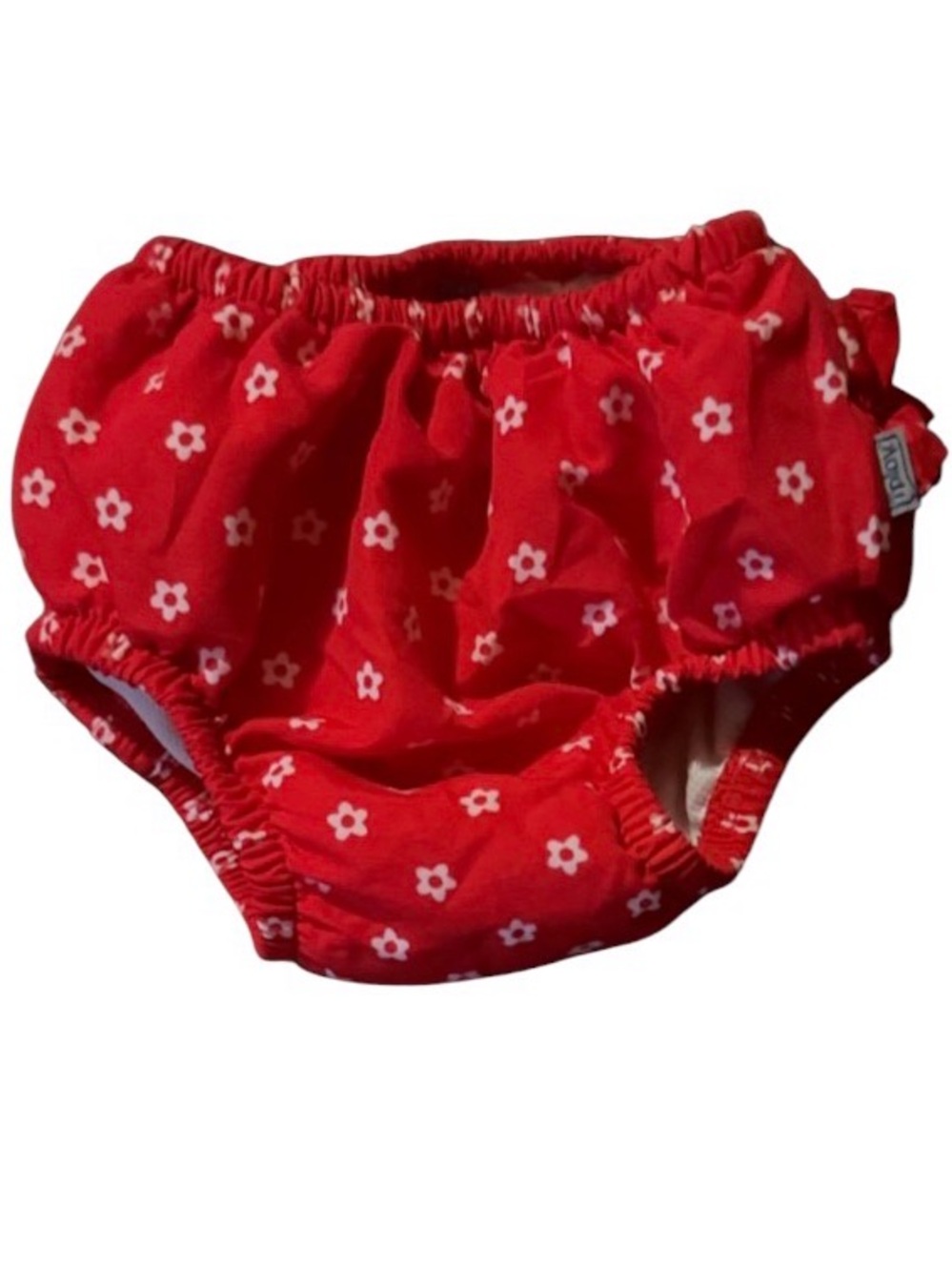 i play. Red Floral Baby Swim Diaper Cover